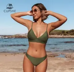 CUPSHE オリーブグリーン セパレートビキニのサムネイル