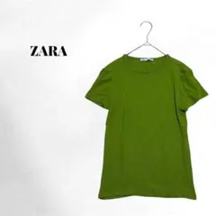 【ZARA/ザラ】 美品✨️ 半袖 ニット 無地 タイト カジュアル コットン