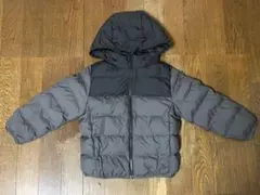 グレー フード付き 中綿ダウンコート