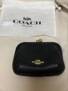COACH ブラック がま口コインケース