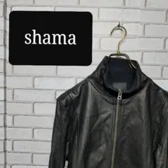 【shama】　レザージャケット　ライダース ブルゾン　40