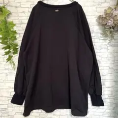 バンヤードストーム⭐️カットソー 長袖 無地 オーバーサイズ ロゴマーク 黒 1