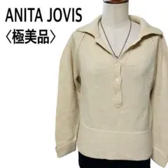 【極美品】 アニータジョビス ウールハイゲージ プルアオーバーニットセーター