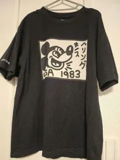 キースヘリング × ミッキーマウス UT UNIQLO シャツ 黒 XL メンズ