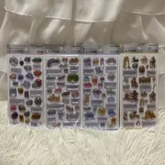 【新作】大人の図鑑シール 3D 4枚セット 鉱物2 ウミウシ クラゲ エジプト