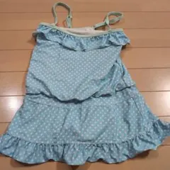 水玉模様フリルワンピース水着