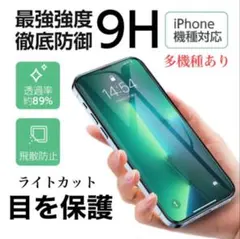 iPhone 13 Mini グリーンガラス仕様 強化フィルム 9H 飛散指紋