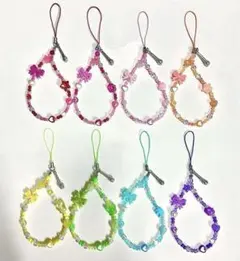 アイドル 推し活 マイク ビーズストラップ ライトブルー 水色 キーホルダー