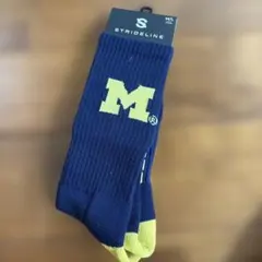 激レアミシガン大学公式　STRIDELINE ネイビー/イエローソックス M/L