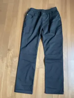 新品　訳あり　ウエストゴム ロングパンツ ブラック　170