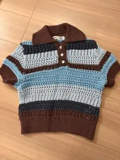 ZARA ニットポロシャツ