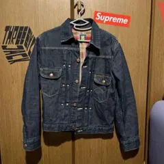 未使用級✨HYSTERIC GLAMOUR デニムジャケット風 ブルゾン　M セール】HYSTERIC MOTOR柄 コンパクトデニムジャケット（デニム