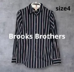 Brooks Brothers ストライプ 長袖 シャツ ネイビー レディースのサムネイル