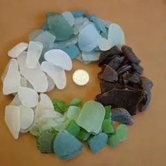 ☆天然シーグラス 4色アソート400g☆