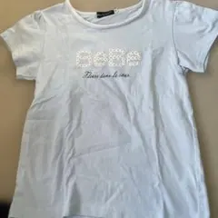 BeBe 水色 Tシャツ 花柄