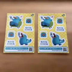 モバイルICOCA カモノハシのイコちゃん ステッカー 2枚セット