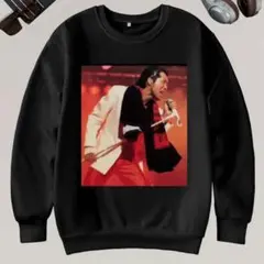 矢沢永吉ブラック プリントスウェット トレーナーLサイズ