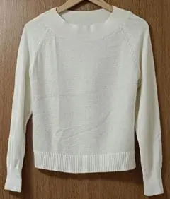 INDIVIインディヴィ アンゴラ混ホワイトラメ ニット