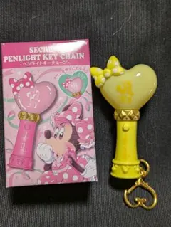 ディズニー　シークレットペンライトキーチェーン　ミニー　イエロー