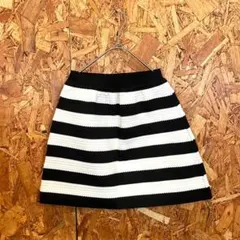 美品‼️ BE RADIANCE ミニスカート ボーダー ホワイト ブラック