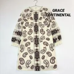 美品 定価3.6万ペイズリーエンブロイダリー刺繍ワンピース チュニック インド製のサムネイル