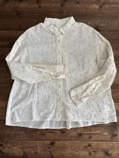 【試着のみ】スタディオクリップ 小花柄シャツ フリーサイズ