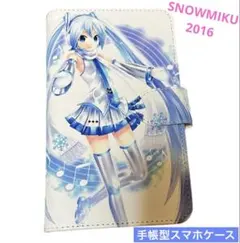 【初音ミク　手帳型スマホケース】SNOWMIKU 2016スカイタウン