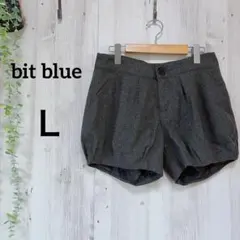 bit blue ビットブルー ウール混 バルーンショートパンツ グレー M