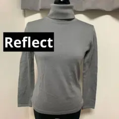 リフレクト グレー タートルネックニット 長袖