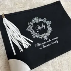 Rady タッセル付きクラッチバッグ 黒
