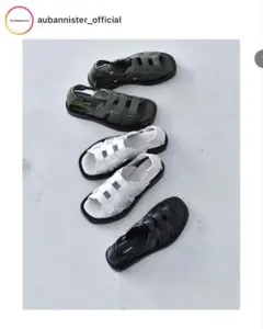 Au BANNISTER グルカサンダル　黒のサムネイル