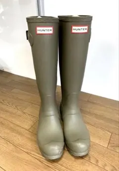 HUNTER レインブーツ オリーブ(カーキ)　23cm
