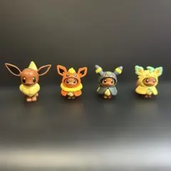 ポケモン　イーブィリーフィア/ブラッキー/ブースター/ポンチョ/モンコレ4体 ポケモン イーブィリーフィア/ブラッキー/ブースター/ポンチョ