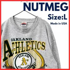 USA製 NUTMEG MLB アスレチックス スウェット グレー メンズ L