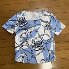 チェーン柄 半袖Tシャツ サイズ38