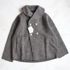 【新品タグ付き】45R ツイルKNIT PEA JACKET Fサイズ グレー