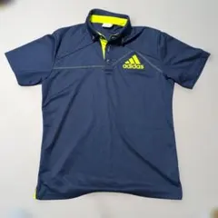 adidas ポロシャツ ネイビー/イエロー XXL