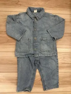 H&M ベビー　キッズ　デニムセットアップ