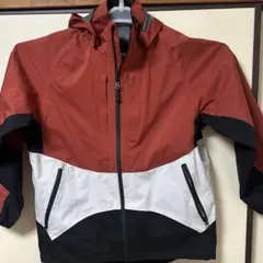 マウンテンパーカー レインジャケット トリコロールカラー レッド ホワイト LL