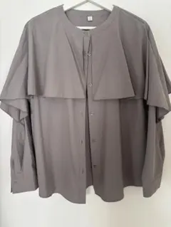 GU グレー 長袖ブラウスLサイズ