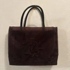 ワインレッド刺繍トートバッグ