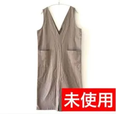 【Samansa Mos2 blue】F未使用Vネックジャンスカベージュ