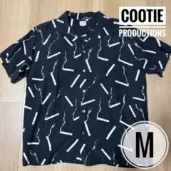 【新品】kj着 COOTIE 半袖シャツ M ブラック シガレット タバコ柄のサムネイル