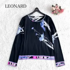 シルク混✨レオナール カットソー トップス 花 蘭 トリム ブラック 薄紫 M 2025年最新】レオナールカットソーの人気アイテム - メルカリ