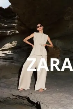 【ZARA】ショルダーパッド リンクルフィニッシュエフェクトトップス＆パンツ