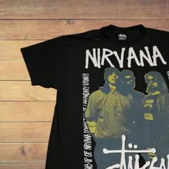 Nirvana stussy Tシャツ ニルヴァーナ ステューシー L - メルカリ