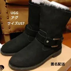 UGG W CEDRIC アグ blackムートンブーツ US7(24cm)