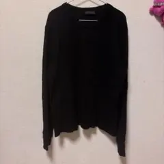 ZARA 長袖 ワッフルカットソー ブラック Mのサムネイル