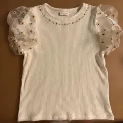 Loulou Ami 130 Tシャツ ホワイト　フリル袖