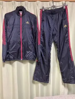 adidas ジャージ上下セット ネイビー×ピンクレディースLサイズ